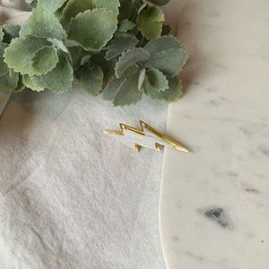 The Roxie - Lightening Bolt Metallic Mirror Studs